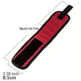thumbnail image 4 of TFixol Bracelet Magnétique Robuste pour Électriciens et Charpentiers - Support de Clous Aimantés à Rangées Multiples, Construction en Polyester Durable, Noir, 4 of 6