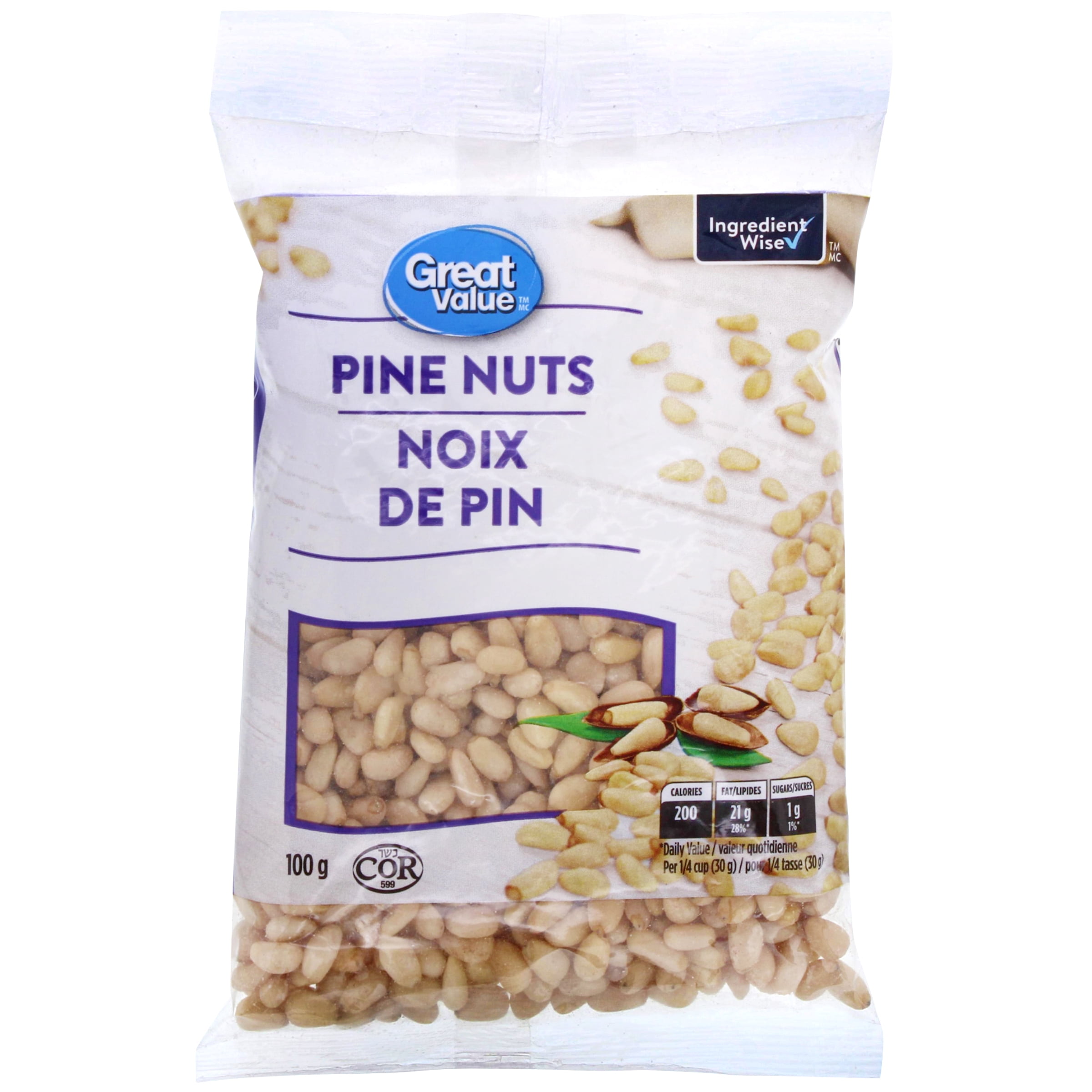 Noix de pin Great Value 100g