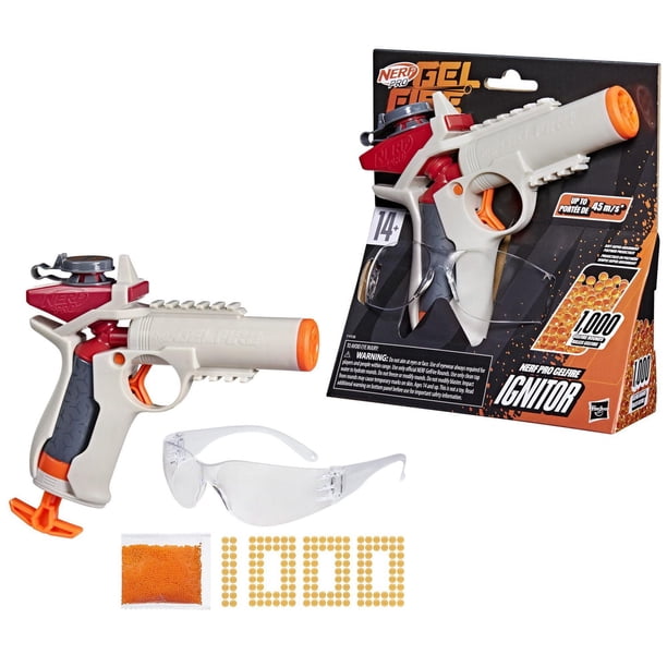 Nerf Pro Gelfire Ignitor Blaster, 1000 Gelfire Rounds, 60 Round