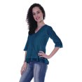 thumbnail image 4 of Moomaya Blouse Ethnique en Coton Peplum Col en V pour Femmes, 4 of 6