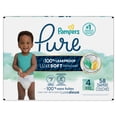 thumbnail image 3 of Pampers Pure Baby Diapers, Size 4 (22-37 lbs), 58, Up to 100% Leakproof, Premium Hypoallergenic Soft Diapers, 3 of 23