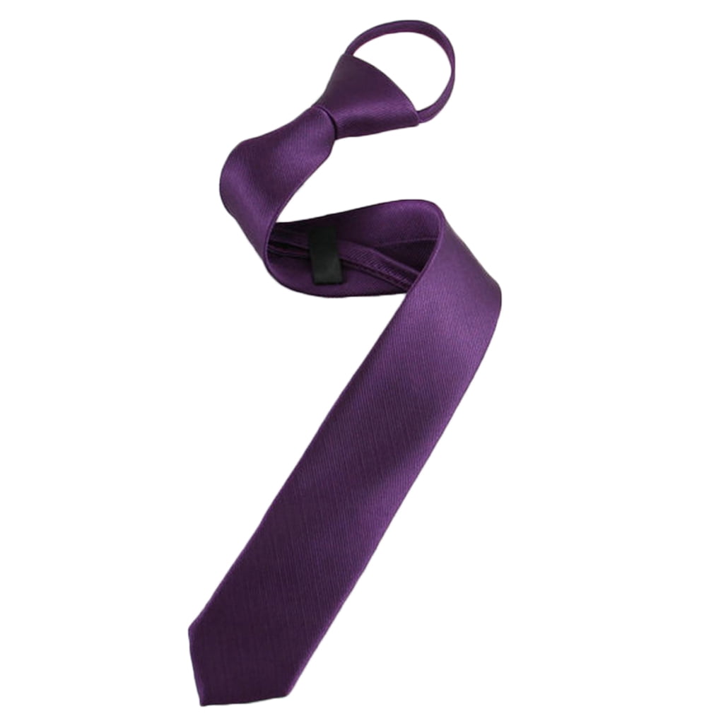 Maoww Cravate Étroite Rétro pour Hommes et Garçons Cravate Pratique pour Mariage Fête Boîte de Nuit Mariée Robe Violette