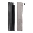 thumbnail image 1 of 8 Section Adjustable Tarp Poles Camping Canopy Pole Outdoor Black, 1 of 8
