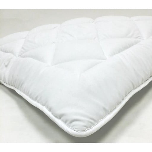 Fully Reversible (Double Life)-1" Down Alternative Mattress Topper / Pad- w/ Stay Tight Anchor Straps - OLYMPIC QUEEN 3120