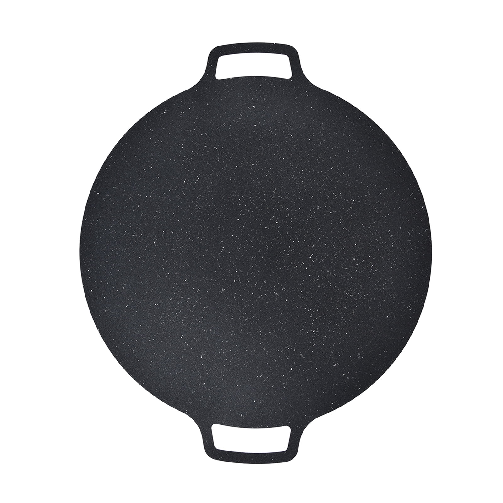 Poêle-gril Coréenne Antiadhésive en Fer, Résistante à la Chaleur, Plateau de Grillade Rond pour Divers Aliments, Camping Intérieur Extérieur, Fêtes Barbecue, Gril BBQ