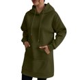 thumbnail image 2 of Timegard Sweatshirts for Women Long Sleeve Hoodies Mid Length Pullover Casual Comfy Dress with Pockets, 2 of 8