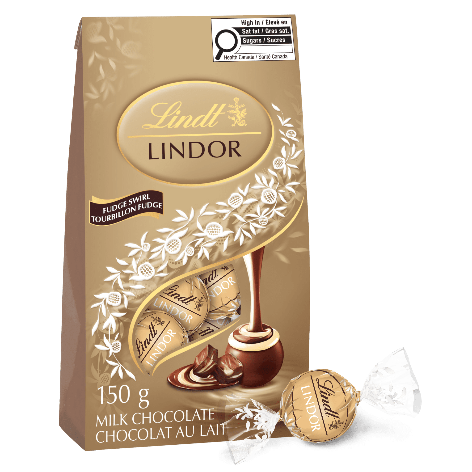 Lindt LINDOR Fudge Swirl Chocolate Truffles, 150-Gram Bag