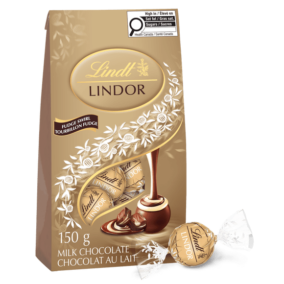 Lindt LINDOR Fudge Swirl Chocolate Truffles, 150-Gram Bag