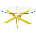 thumbnail image 1 of Table basse canadienne Genesis ovale or, 1 of 2