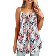 thumbnail image 1 of facefd Femmes Pois Imprimé Col Carré Sans Manches pour Camisole Haut Blanc m, 1 of 5