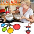 thumbnail image 2 of Collapsible Measuring Cups and Spoons Set Color Foldable Baking Measuring Spoon Set of Four Kitchen Baking Tools Measuring Spoons and Cups Set Measuring Cups and Spoons Set, 2 of 8