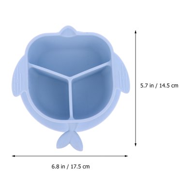 Assiettes pour Enfants 1 Pce Assiettes Compartimentées en Silicone Sécuritaires pour Tout-Petits Assiettes Compartimentées pour Bébé pour l'Apprentissage de l'Auto-alimentation