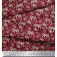 thumbnail image 3 of Soimoi Rayon Fabric Leaves & Tiger Jungle Print Sewing Fabric Yard 42 Inch Wide, 3 of 3