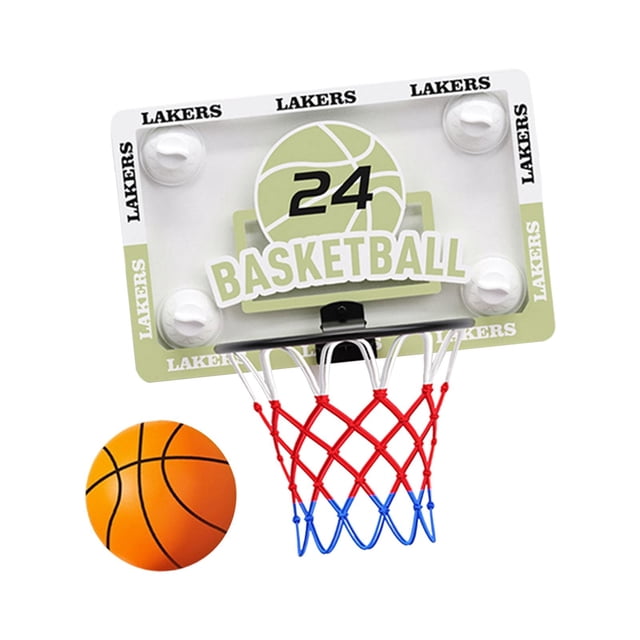 Almencla Basketball Hoop Easy Installation Folded Wall Mount for Backyard Family Door Small