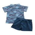 thumbnail image 3 of Little Boys Short Sleeve Button Down Shirts Tops Shorts Pants 2pcs Summer Outfits, 3 of 6