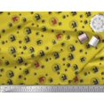thumbnail image 2 of Soimoi Yellow Poly Georgette Fabric Fish Ocean Fabric Prints By Yard 52 Inch Wide, 2 of 2