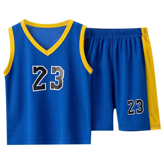 Kids Summer Basketball Vest & Shorts Set - Quick Dry, Sleeveless, Adjustable Straps