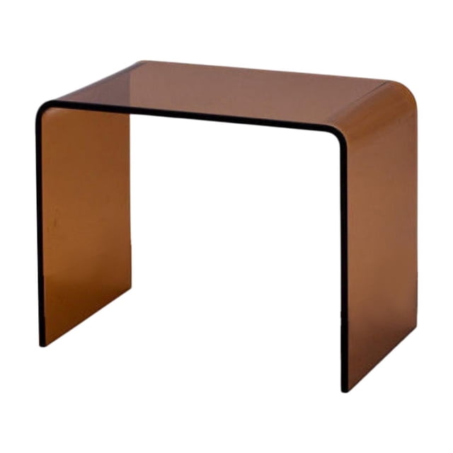 veasfak Table d'Appoint en Acrylique Rectangulaire en Forme de U Table de Chevet en Acrylique Table d'Extrémité en Acrylique Brun. Cette Table en Acrylique Transparente Présente un design en Forme de U avec une Finition Brune Épurée, Mesurant Environ 19,5 cm x 30 cm x 22,5 cm. Idéale comme Table de Chevet, Table d'Extrémité Ou Support d'Exposition, Elle Incarne un style de Luxe Léger Convenant aux Salons Ou Chambres Modernes. Fabriquée en Acrylique durable de 10 mm d'Épaisseur, Elle Offre à la Fois une Fonctionnalité et un Attrait Esthétique.