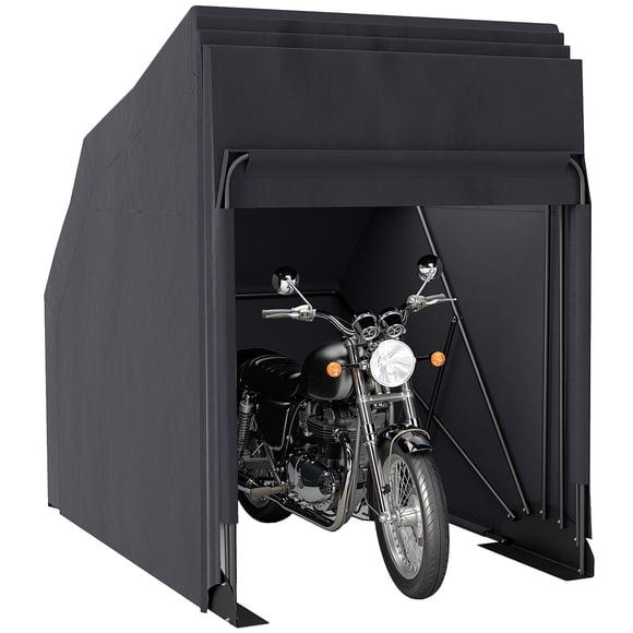 Outsunny Motorcycle Shelter, Waterproof Motorbike Cover w/ 2 Mesh Windows