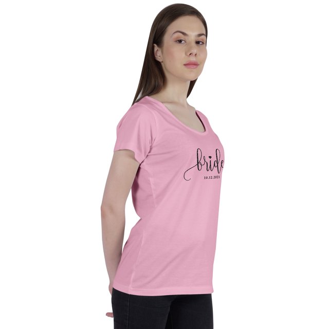 Inkdotpot Personalized Womens Tshirt Top BrideWeddingAnnouncement Shirt-6G