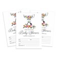 thumbnail image 1 of Inkdotpot 30 Fill In StyleBaby Shower Invitation Cards Deer Jungle Animals Gender Neutral Blank Invites, 1 of 1