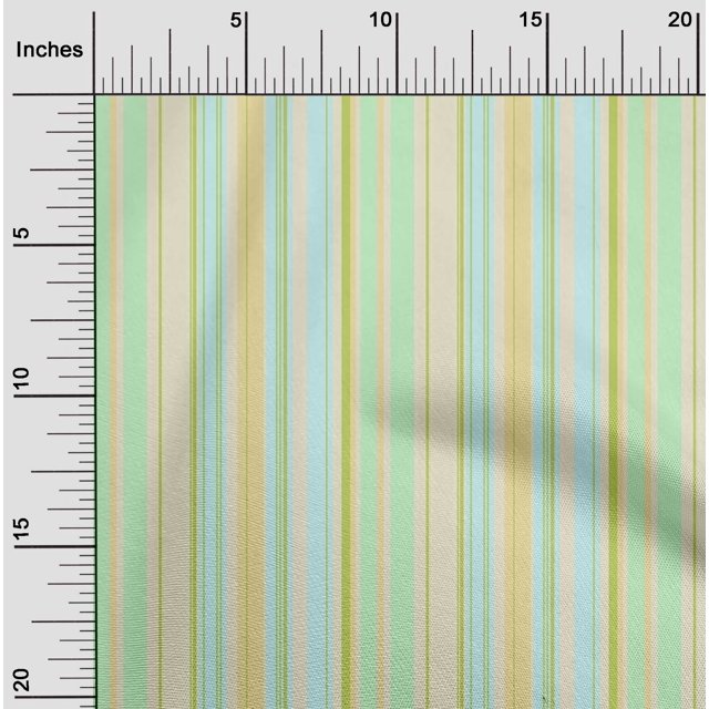 oneOone Polyester Lycra Fabric Multicolor Stripe Printed Craft Fabric BTY 56 Inch Wide