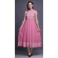 thumbnail image 2 of Bimba Robe Anarkali Damassé Rose Pâle pour Femmes Kurti Imprimé Ethnique Indien Longue Kurta Robe de Soirée Petite, 2 of 6