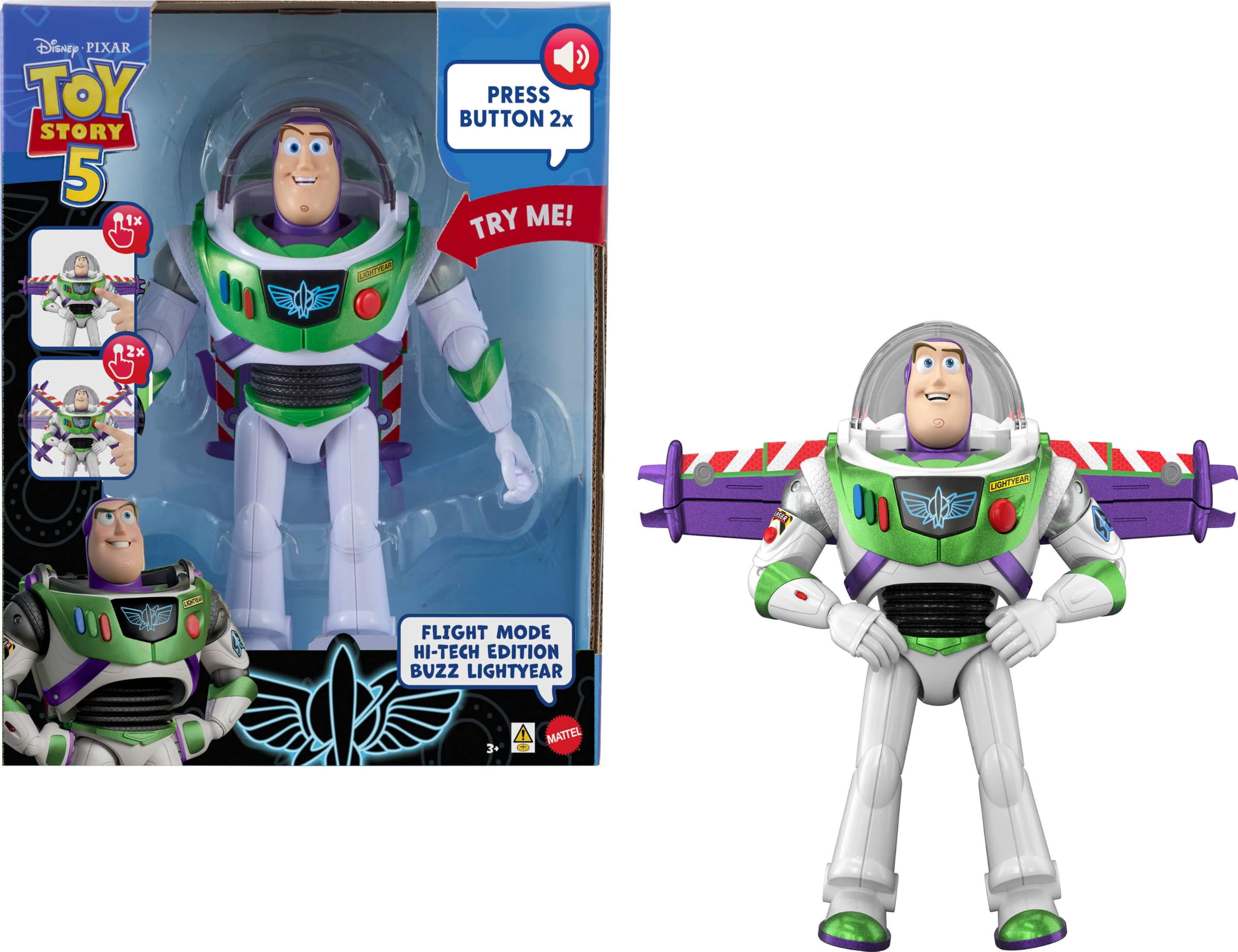 Toy Figure Mattel Buzz Lightyear Flight Mode 27cm - Walmart.ca