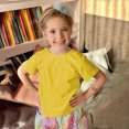 thumbnail image 2 of Girls Bow Back T Shirts Kids Ribbed Crew Neck Short Sleeve Tops Summer Trendy Tees, 2 of 6