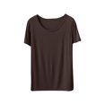 thumbnail image 2 of Weiqiqre T-Shirt à Col Rond pour Femme à Manches Courtes Ajusté T-Shirt Mince Uni Haut de Pyjama Pyjama à Manches Courtes, 2 of 8