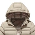 thumbnail image 5 of hoksml Men's Down Fill Winter Jacket Detachable Hooded Zip Up Coat with Zippered Pockets for Cold Weather, 5 of 5