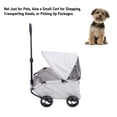 thumbnail image 3 of Foldable Pet  with Canopy, Waterproof 4 Wheels Dog  for Small Dogs and Cats, Portable Cat Strollers with Sun Shades, Adjustable Handle & Breathable Mesh, 3 of 7