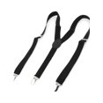 thumbnail image 1 of INSPIRE CHIC Metal Clamp Y Shaped Adjustable Suspender Clip Braces Dark Black One Size, 1 of 5