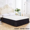 thumbnail image 1 of Solid Color Elastic Bed Skirt Wrinkle Free Dust Ruffle for Twin Queen King US Size, 1 of 4