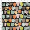 thumbnail image 4 of Soimoi Gray Heavy Canvas Fabric Semi Circle Geometric Print Fabric by the Yard 58 Inch Wide, 4 of 5