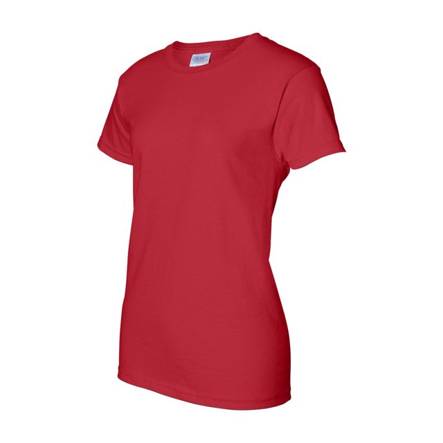 Gildan - T-Shirt pour Femmes en Coton Ultra - 2000L - Rouge - Taille : 2TG