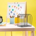 thumbnail image 5 of JilgTeok 1 Packs Wire Magazine Holder for Desk File Organizer, Rustproof Metal Shelf for Office, Home, School Stylish Storage for Newspapers, Folders, Mail, 5 of 5
