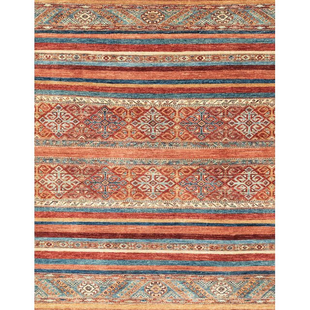 Ahgly Company Indoor Rectangle Abstract Camel Brown Abstract Area Rugs, 2' x 5'