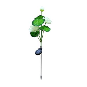 Ratfeit Solar Lotus Flower Stake Lights for Outdoor, Garden Light Waterproof for Yard Outside Decor, Led Plant Cemetery Lighting for Grave Patio Lawn Flowerbed Decorations
