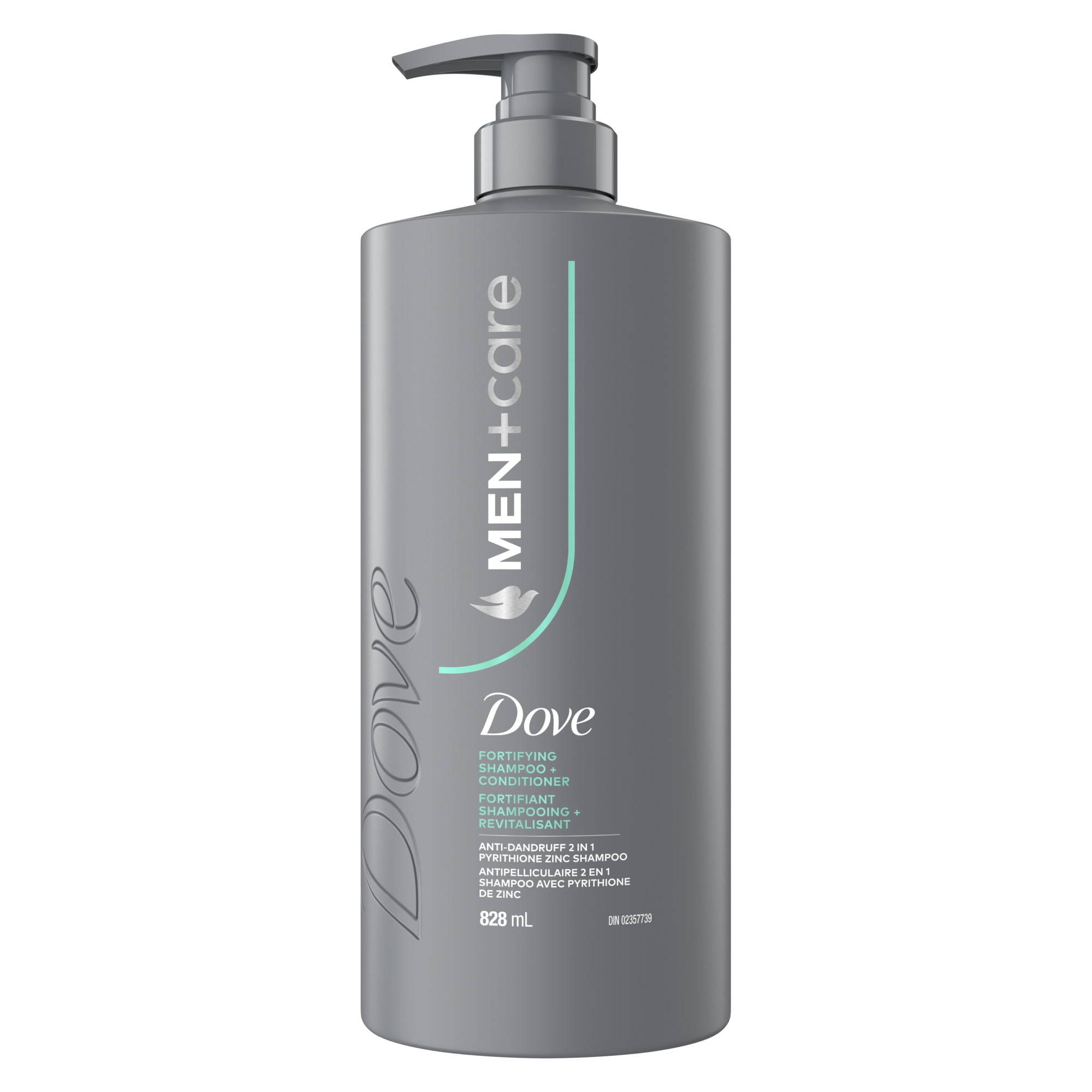 Dove Men+Care Shampooing Antipelliculaire 2-en-1 avec Pyrithione de Zinc, 828 ml