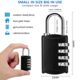 thumbnail image 4 of Combination-Padlock 4-Digit-Gym-Locker-Lock - 8 PCS Resettable Combo Lock for Toolbox School Employee Locker, 4 of 7