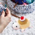 thumbnail image 2 of Cute Small Gifts 2025 New Handwoven Yarn Crochet Turtle Statue Mini Decoration Birthday Gift with High Quality Texture Yarn for Crochet, 2 of 5