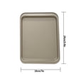 thumbnail image 1 of Rectangle Baking Pan Cookie Biscuit Pastry Stainless Steel Baking Oven Tray Non-stick Coating  Small  Gold, 1 of 9