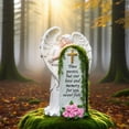 thumbnail image 4 of Statue d'Ange Commémoratif Ornement en Résine pour Cimetière Compassion et Réconfort au Jardin et à la Maison, 4 of 8