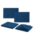 thumbnail image 4 of Topcobe Solid Color Bed Sheet Set for Adults Teens, Full Size Navy Blue, 4 of 4