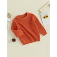 thumbnail image 3 of FAROOT Chandail d'Automne pour Bébé, Couleur Unie Tricoté Manches Longues Col Rond, 3 of 9