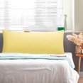 thumbnail image 2 of PiccoCasa Washed Microfiber Body Pillowcases Soft Envelope Yellow 20" x 54", 2 of 7