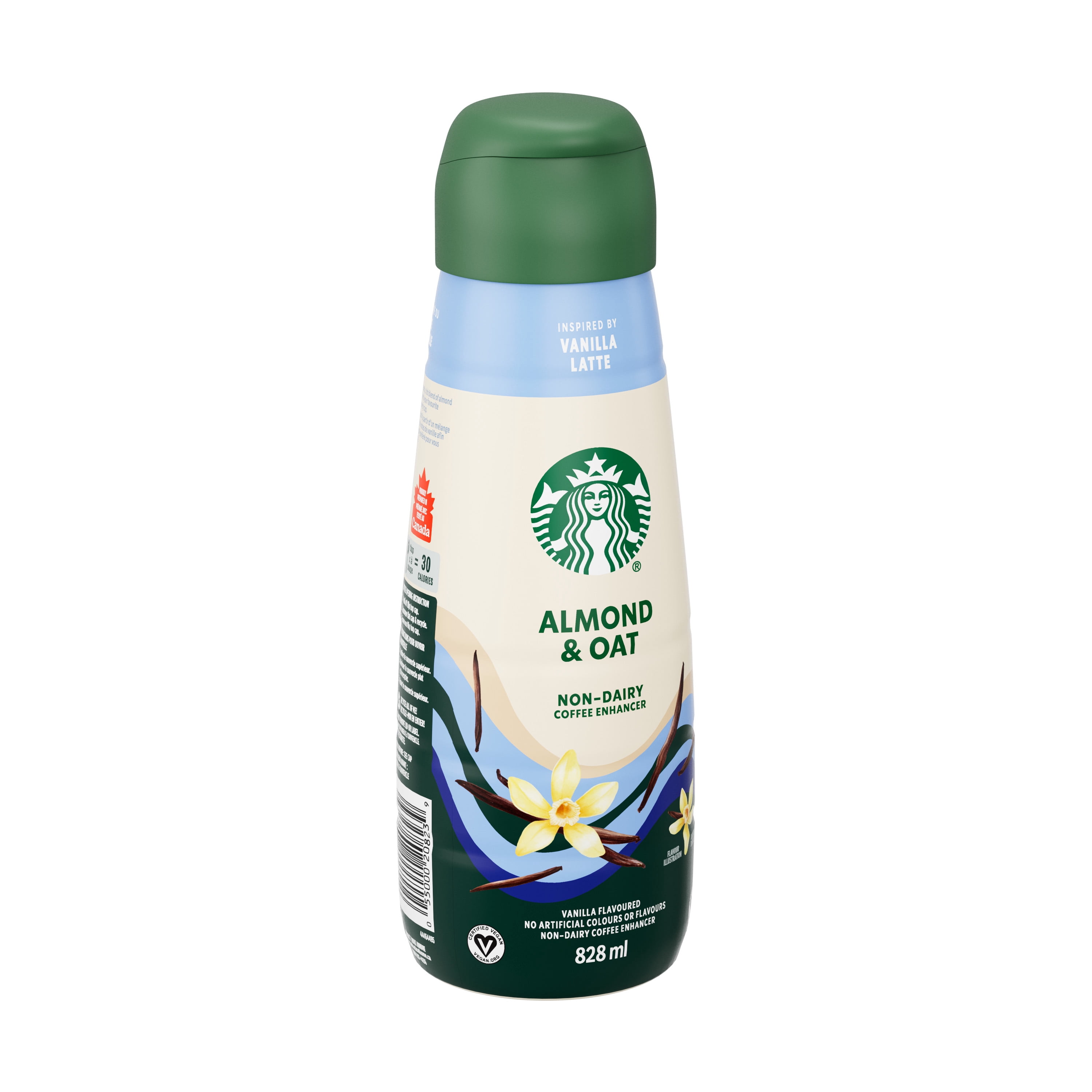 STARBUCKS Rehausseur de café non laitier, vanille, mélange d’amandes et d’avoine, végétalien