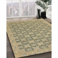 thumbnail image 2 of Ahgly Company Tapis d'Intérieur Carrés Abstraits Bruns Abstraits pour Aire, 3 Pieds Carré, 2 of 6