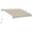 thumbnail image 3 of Outsunny 13’x8’ Manual Retractable Awning, 3 of 10